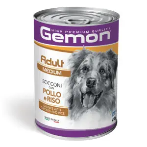 Вологий корм для собак середніх порід Gemon Dog Wet Medium Adult шматочки з куркою та рисом 415 г