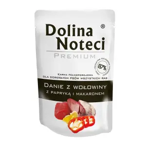 Влажный корм Dolina Noteci Premium Danie для взрослых собак всех пород, говядина с паприкой и лапшой, 100 гр