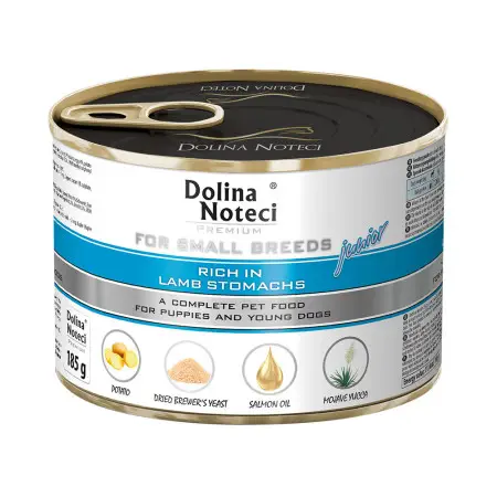 Вологий корм Dolina Noteci Premium для цуценят,юніорів собак маленьких порід з рубцем ягнятини, 185 гр