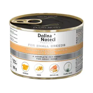 Вологий корм Dolina Noteci Premium для собак маленьких порід з фазаном, гарбузом та локшиною 185 гр