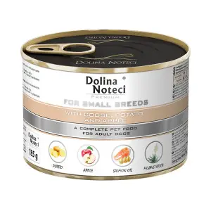 Вологий корм Dolina Noteci Premium для собак маленьких порід з гусем,картоплею та яблуком,185 гр