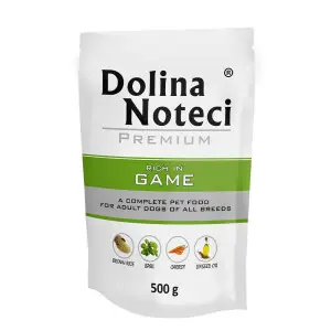 Вологий корм Dolina Noteci Premium для собак з дичиною, 500 гр