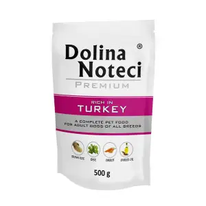 Вологий корм Dolina Noteci Premium для собак з індичкою, 500 гр