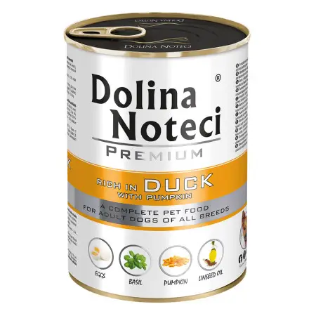 Вологий корм Dolina Noteci Premium для собак з качкою та гарбузом, 400 гр
