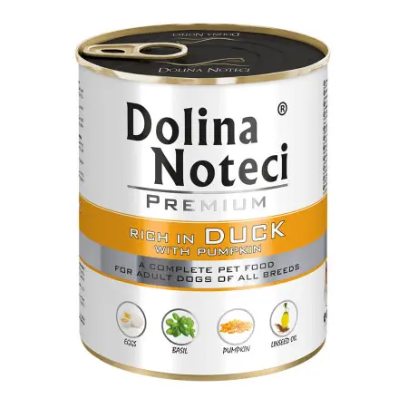 Вологий корм Dolina Noteci Premium для собак з качкою та гарбузом, 800 гр