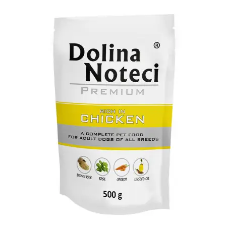 Вологий корм Dolina Noteci Premium для собак з куркою, 500 гр