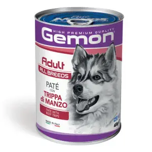 Вологий корм Gemon Dog Wet Adult паштет з яловичим рубцем 400 г