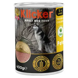 Вологий корм Klicker паштет для дорослих собак з КУРКОЮ конс 400г.