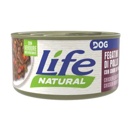 Вологий корм LifeDog Chicken liver and hearts для дорослих собак з курячими сердечками та печінкою 90 г
