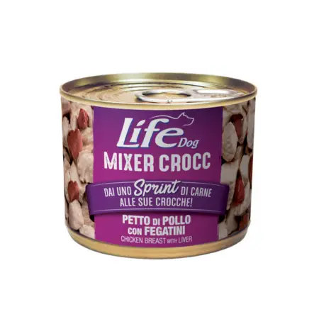 Вологий корм LifeDog Mixer Crocc Chicken breast with liver для дорослих собак з куряча грудкою та печінкою 150 г