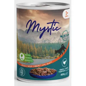 Вологий корм Mystic для собак шматочки Індички в желе 400г