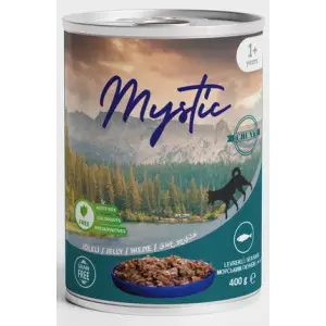 Вологий корм Mystic для собак шматочки Морського окуня в желе 400г