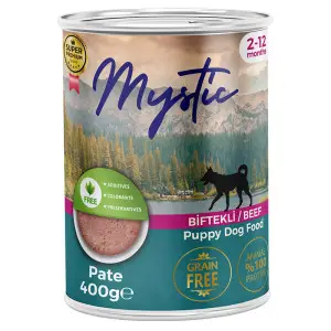 Вологий корм Mystic паштет для Цуценят з Яловичиною конс. 400г.