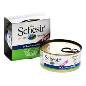 Вологий корм Schesir Chicken Aloe Puppy для цуценят, курка з алое 150 г