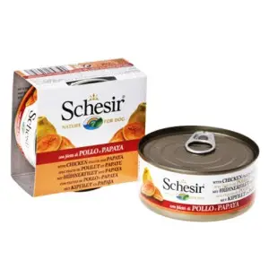 Вологий корм Schesir Chicken Papaya для собак курка з папаєю 150 г