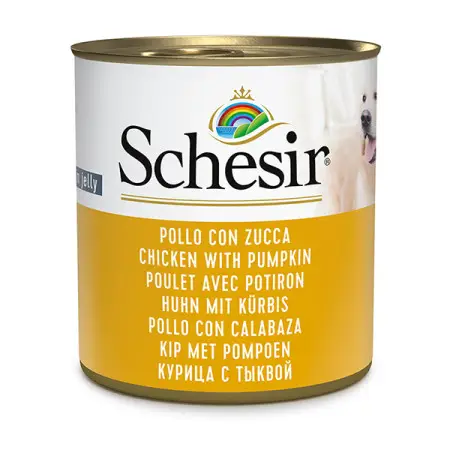 Вологий корм Schesir Chicken With Pumpkin Курка з Гарбузом в желе для собак 285г