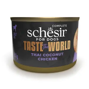 Вологий корм Schesir Taste the World Chicken Thai Coconut Курка по--тайськи в бульйоні собак 150г