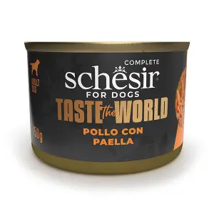 Вологий корм Schesir Taste the World Chicken With Paella Курка з Паельєю в бульйоні для собак 150г