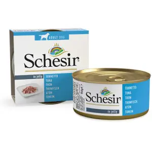 Вологий корм Schesir Tuna для дорослих собак з тунцем в желе 150 г