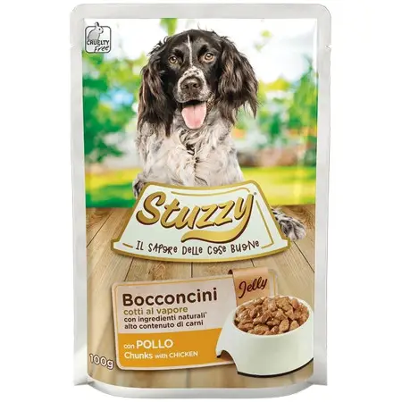 Вологий корм Stuzzy Dog Chicken для собак, курка в желе, пауч 100г