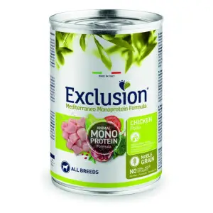 Вологий монопроїновий корм Exclusion Adult Chicken All Breed паштет з куркою 400 г