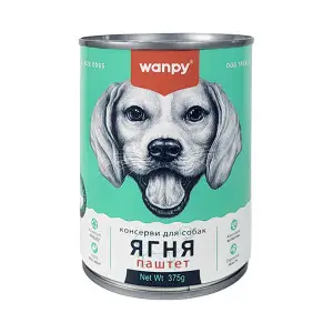 Wanpy Lamb ВАНПІ ЯГНЯ паштет вологий корм консерви для собак, банка 375г 