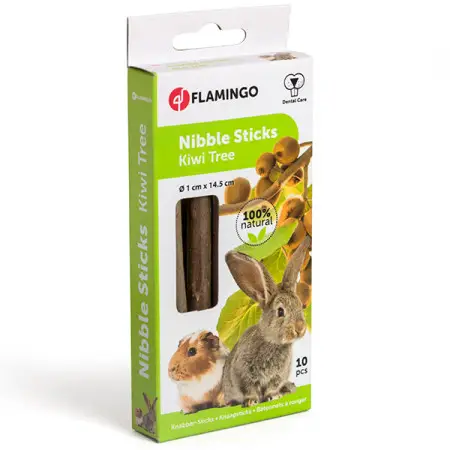 Flamingo Kiwi Wood ФЛАМИНГО древесина КИВИ палочки для грызунов, 40 г