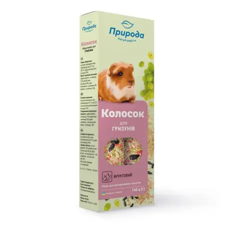 Колосок для грызунов Природа Фруктовая, 140 г (PR740057)
