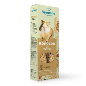 Колосок для гризунів Природа Горіховий, 140 г (PR740052)