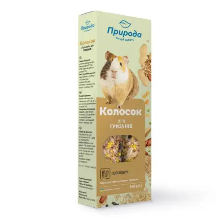 Колосок для гризунів Природа Горіховий, 140 г (PR740052)