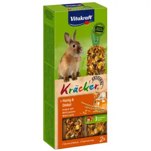 Ласощі для кроликів Vitakraft Kracker Original + Honey &amp; Spelt, 100 г (2 шт. по 50 г) (25018/89314 Vitakraft)