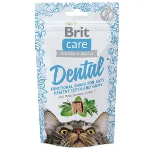 Функціональні ласощі Brit Care Dental з індичкою для котів, 50г