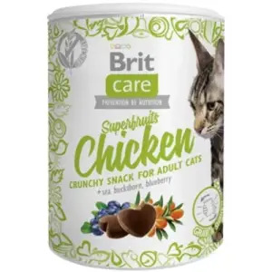Ласощі для котів Brit Care Cat Snack Superfruits Chicken, курка 100 г