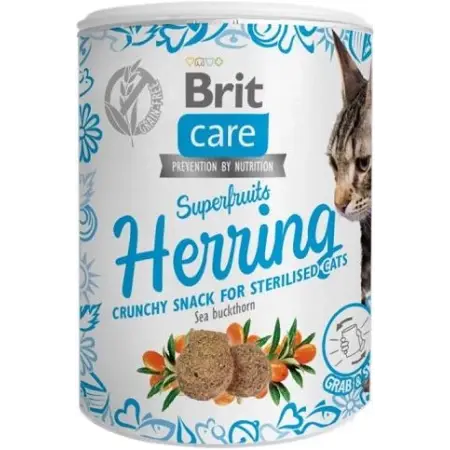 Лакомства для кошек Brit Care Cat Snack Superfruits Herring сельдь, 100 г