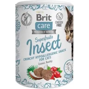 Ласощі для котів Brit Care Cat Snack Superfruits Insect комахи, 100 г