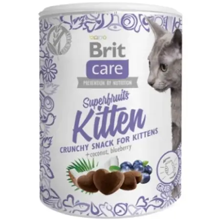 Ласощі для кошенят Brit Care Cat Snack Superfruits Kitten, курка 100 г