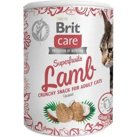 Ласощі для котів Brit Care Cat Snack Superfruits Lamb ягня, 100 г