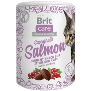 Лакомства для кошек Brit Care Cat Snack Superfruits Salmon, лосось, 100 г