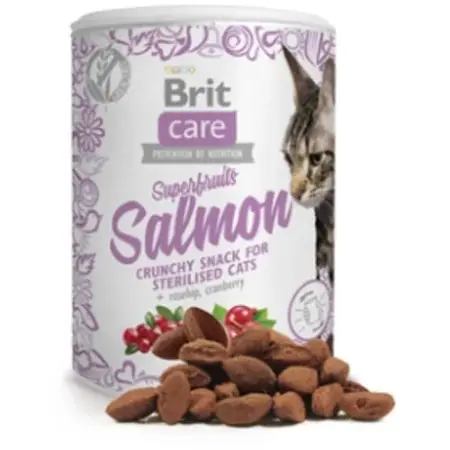 Лакомства для кошек Brit Care Cat Snack Superfruits Salmon, лосось, 100 г