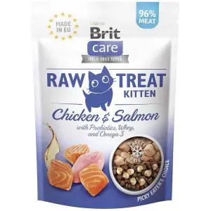 Ласощі для кошенят Brit Raw Treat Kitten Freeze-dried з куркою і лососем, 40 г