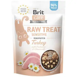 Ласощі для котів Brit Raw Treat Sensitive Freeze-dried з індичкою, 40 г