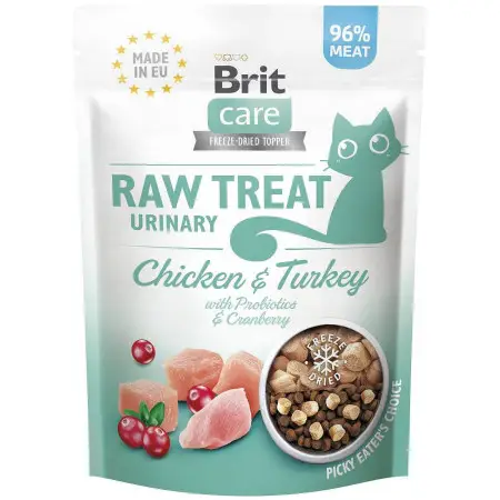 Лакомства для кошек Brit Raw Treat Urinary Freeze-dried с курицей и индейкой, 40 г