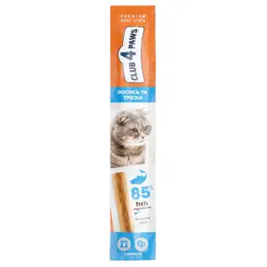 Ласощі Club 4 Paws Premium для котів Лосось та Тріска 5 г