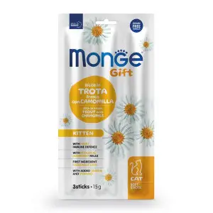Ласощі для кошенят Monge Gift Cat Kitten форель з ромашкою 15 г