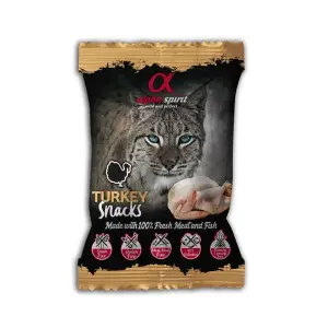 Ласощі для котів Alpha Spirit Snacks напіввологі беззернові кубики з індички 50 г (as8002350)