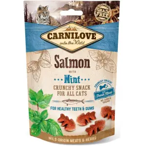 Ласощі Carnilove Cat Crunchy Snack для котів, лосось та м'ята, 50 г