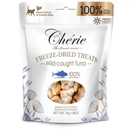 Ласощі для котів Cherie Freeze Dired for Cat Tuna з тунця дикого вилову 30гр