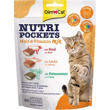 Ласощі для котів GimCat Nutri Pockets Мультивітамін мікс 150 г