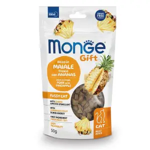 Ласощі для котів Monge Gift Cat Fussy cat свинина з ананасами 50 г
