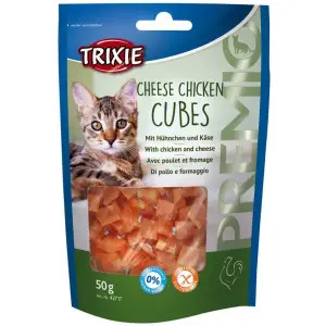 Ласощі Trixie Premio Cheese Chicken Cubes для котів кубики з куркою та сиром 50 г